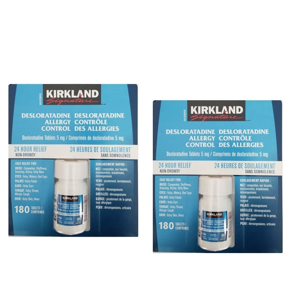 2x180 tablets Kirkland Signature Desloratadine Allergy Control (Generic Aerius) 5mg
