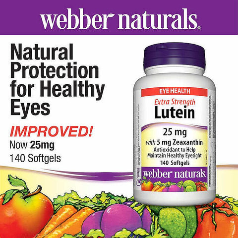 Webber Naturals® Lutein 25 mg with Zeaxanthin 5 mg - 140 Softgels