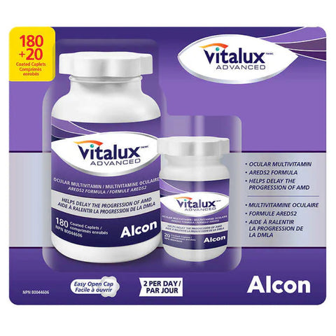 Vitalux Advanced AREDS2 Formula Ocular Multivitamin 180 + 20 Caplets